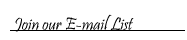 Join our email list